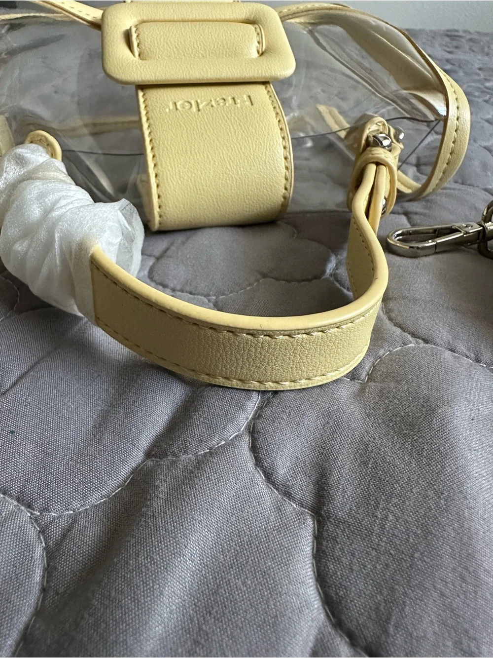 Frazier Yellow Clear Jelly Crossbody Bag NWT